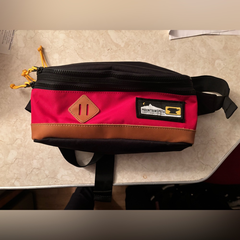 National Geographic Red and Black Crossbody Bag